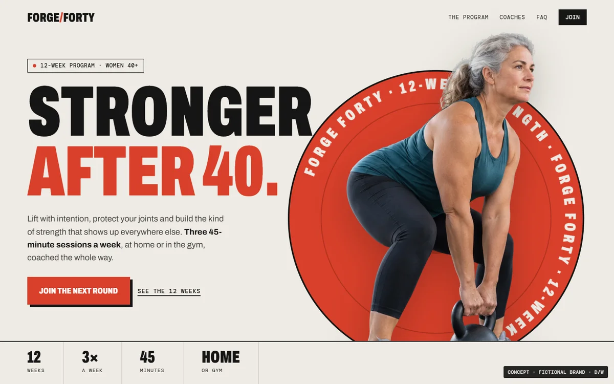 Forge Forty, a strength program page